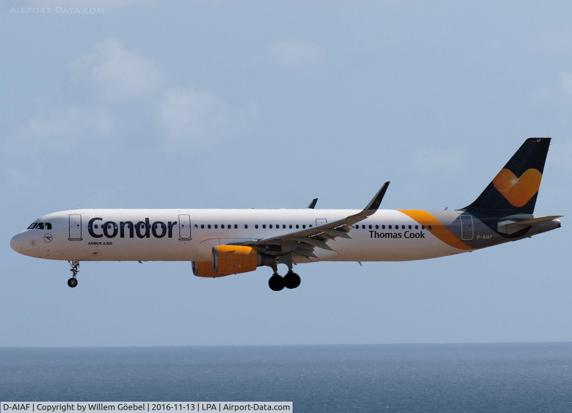 D-AIAF, 2015 Airbus A321-211 C/N 6459, Landing op Las Palmas Gran Canaria
