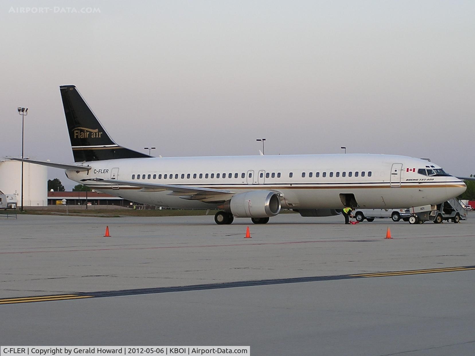 C-FLER, 1990 Boeing 737-46B C/N 24573, Parked on Idaho ANG ramp.