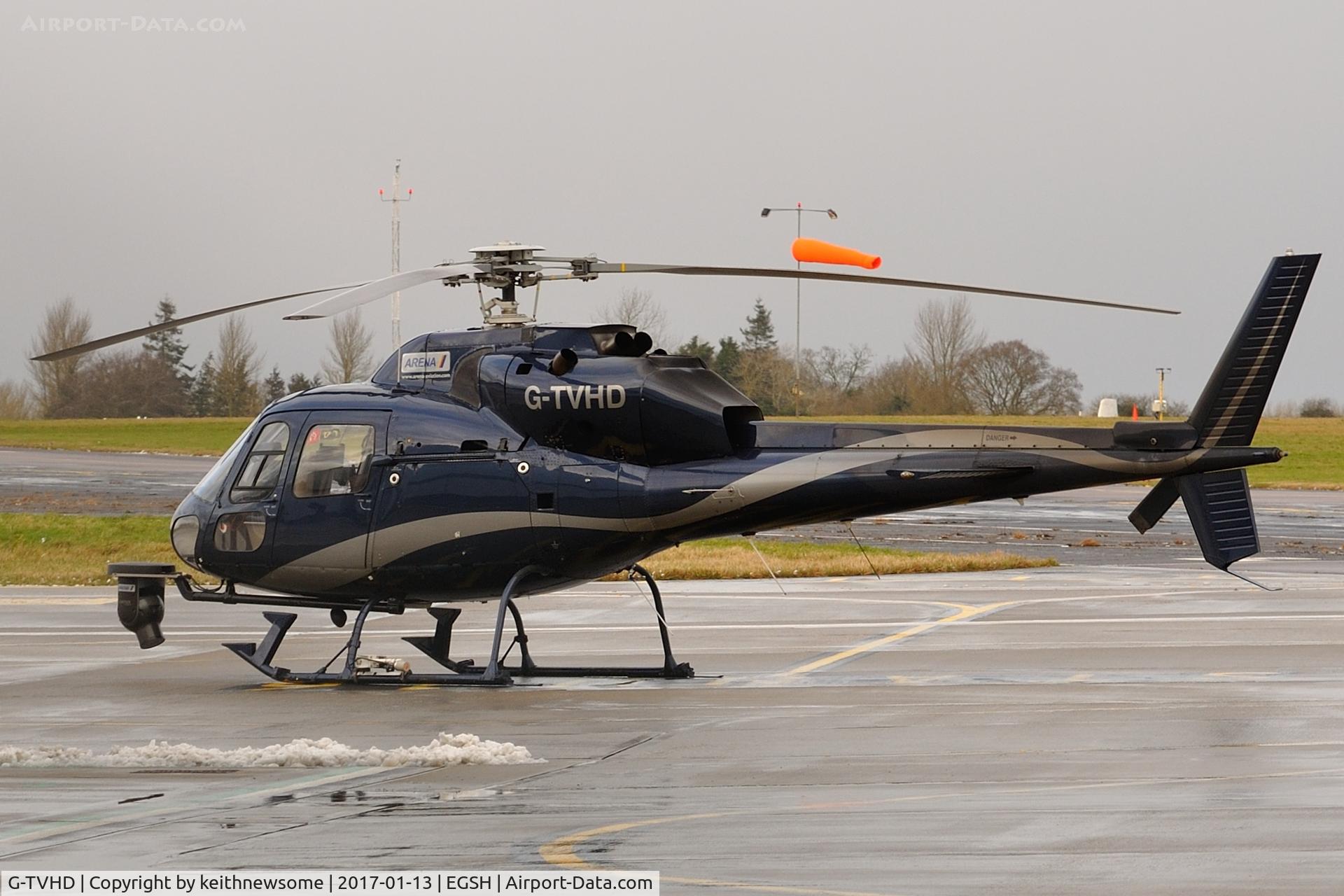 G-TVHD, 1990 Aerospatiale AS-355F-2 Ecureuil 2 C/N 5449, Awaiting the flooding.