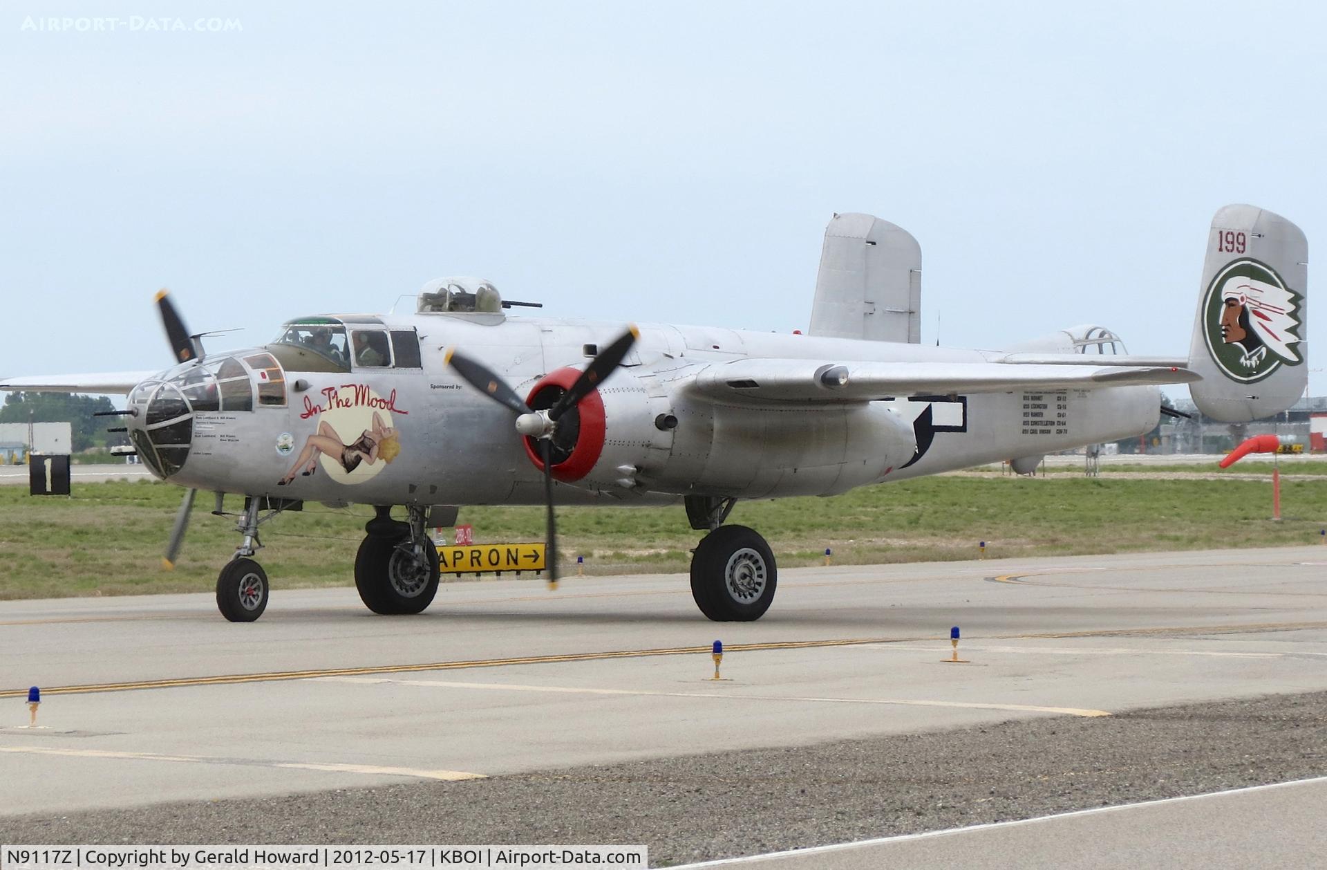 N9117Z, 1944 North American B-25J Mitchell Mitchell C/N 108-32474, Taxi on Alpha.