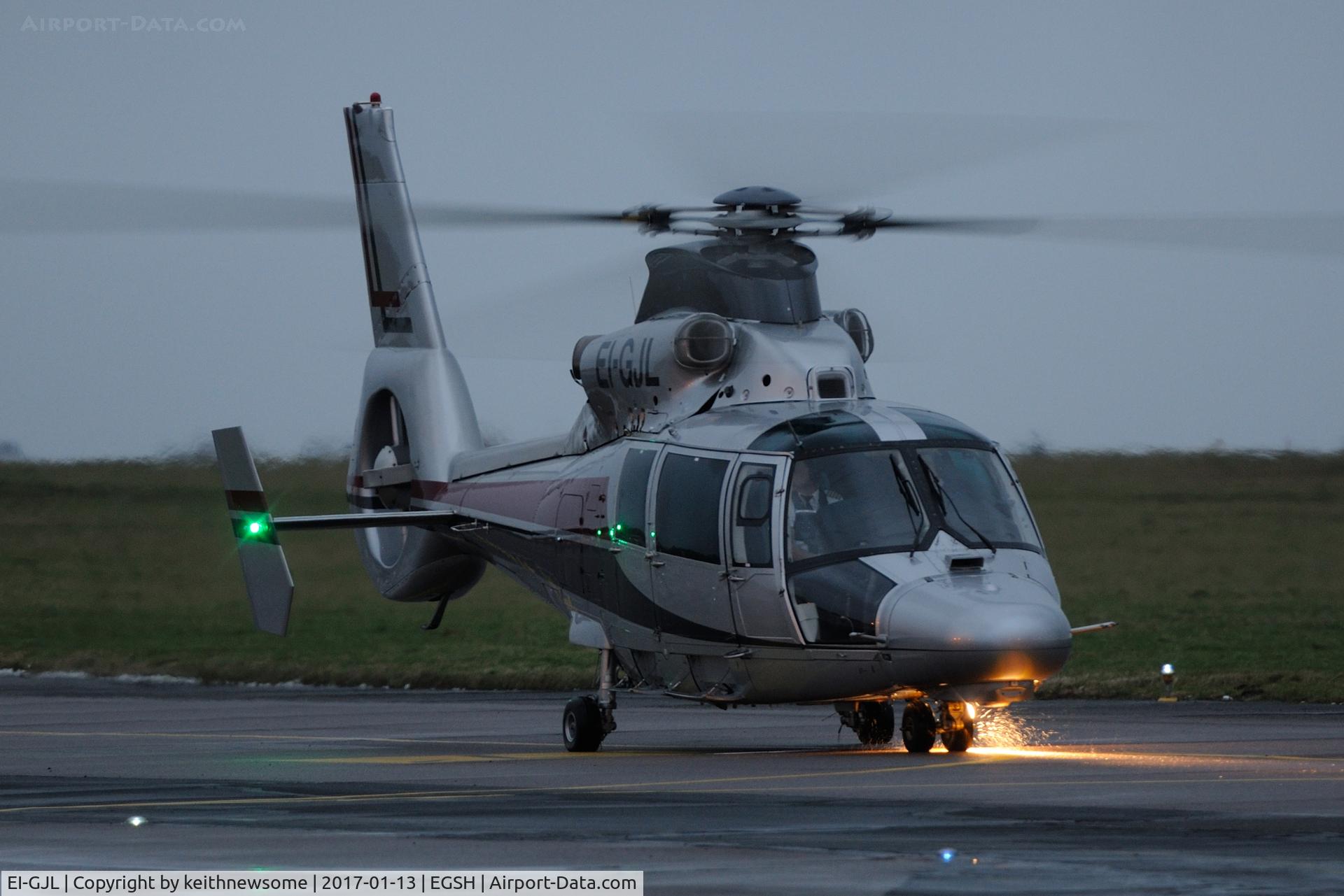 EI-GJL, 2007 Eurocopter AS-365N-3 Dauphin 2 C/N 6785, Splashing late arrival.