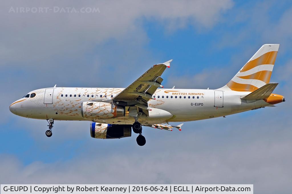 G-EUPD, 1999 Airbus A319-131 C/N 1142, Arriving 27L