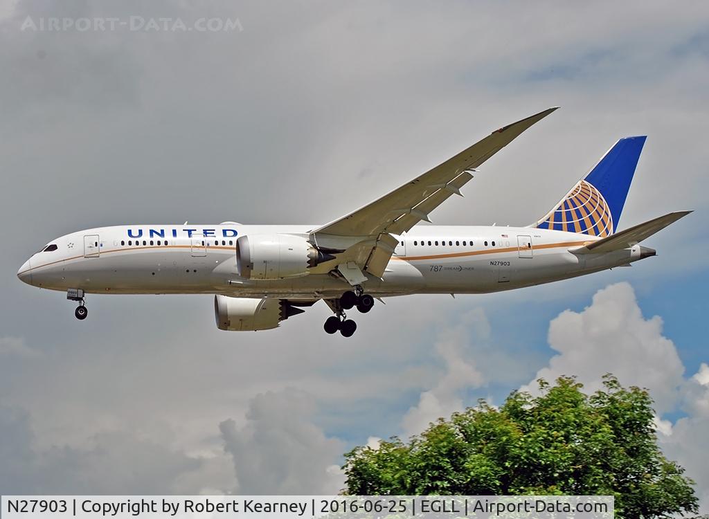 N27903, 2012 Boeing 787-8 Dreamliner C/N 34823, Arriving 27L