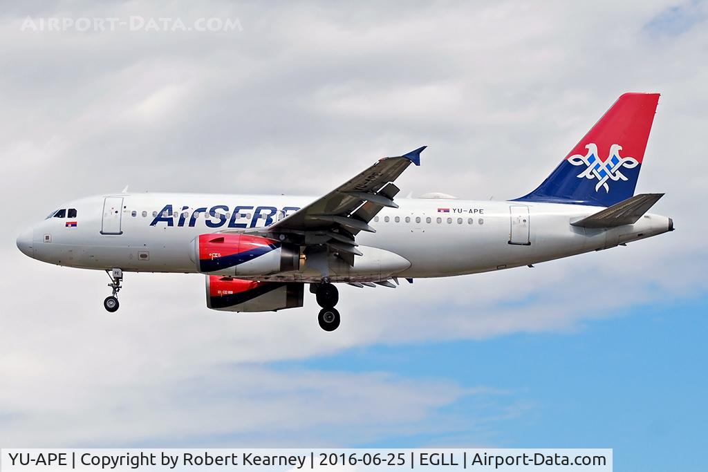 YU-APE, 2007 Airbus A319-132 C/N 3252, Arriving 27L