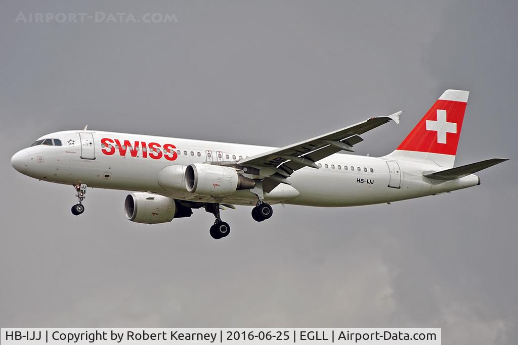 HB-IJJ, 1996 Airbus A320-214 C/N 585, Arriving 27L