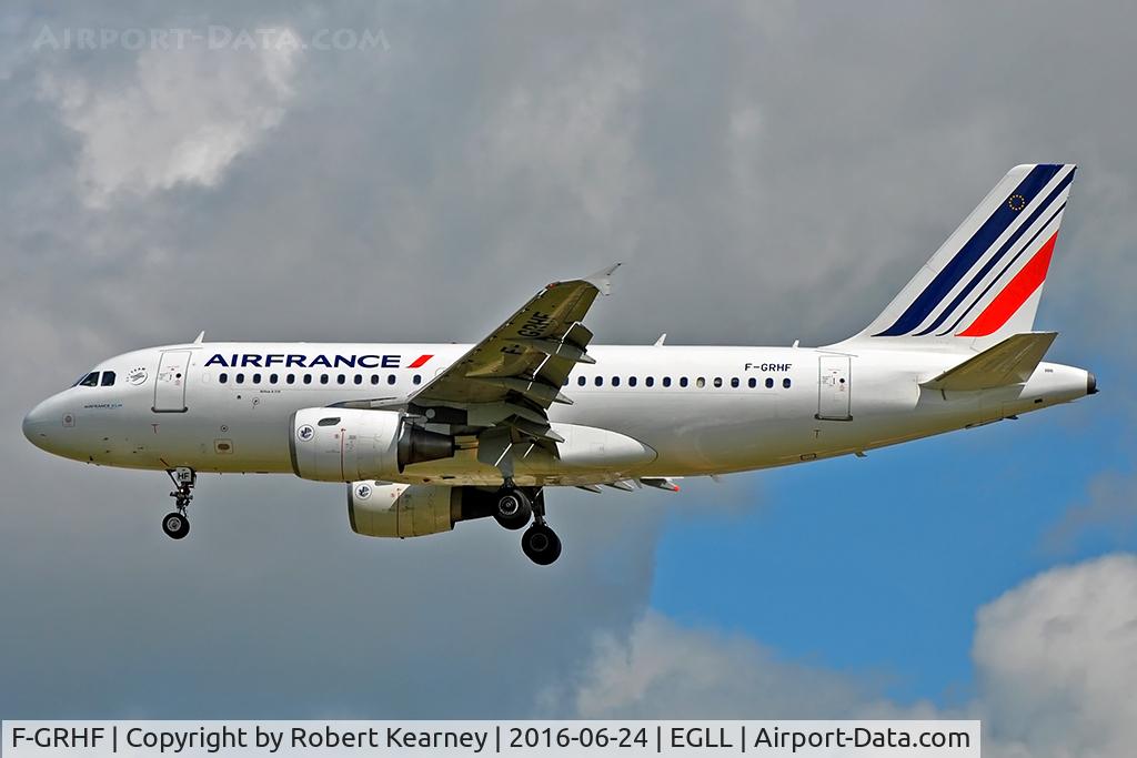 F-GRHF, 1999 Airbus A319-111 C/N 1025, Arriving 27L