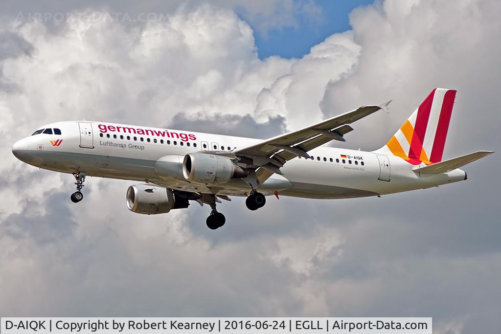 D-AIQK, 1991 Airbus A320-211 C/N 0218, Arriving 27L
