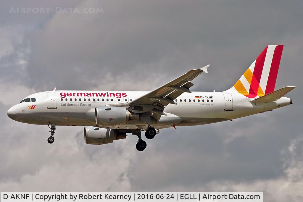 D-AKNF, 1997 Airbus A319-112 C/N 0646, Arriving 27L