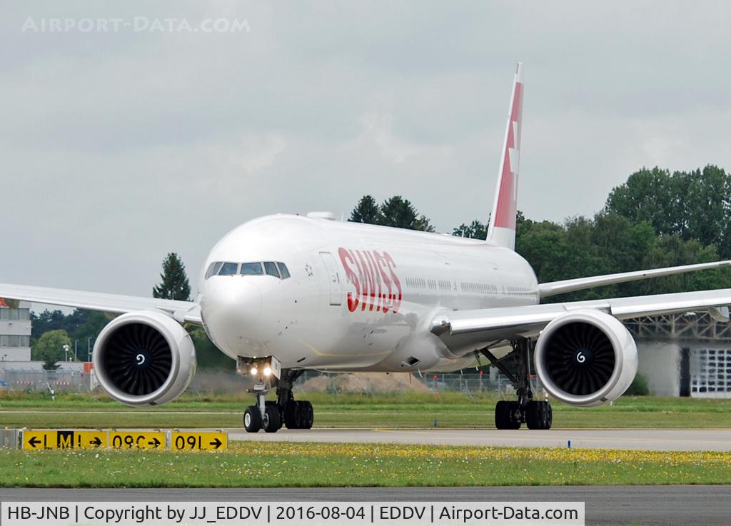 HB-JNB, 2016 Boeing 777-3DE/ER C/N 44583, Crew and Occupation training with the B777 from Zurich to Hanover