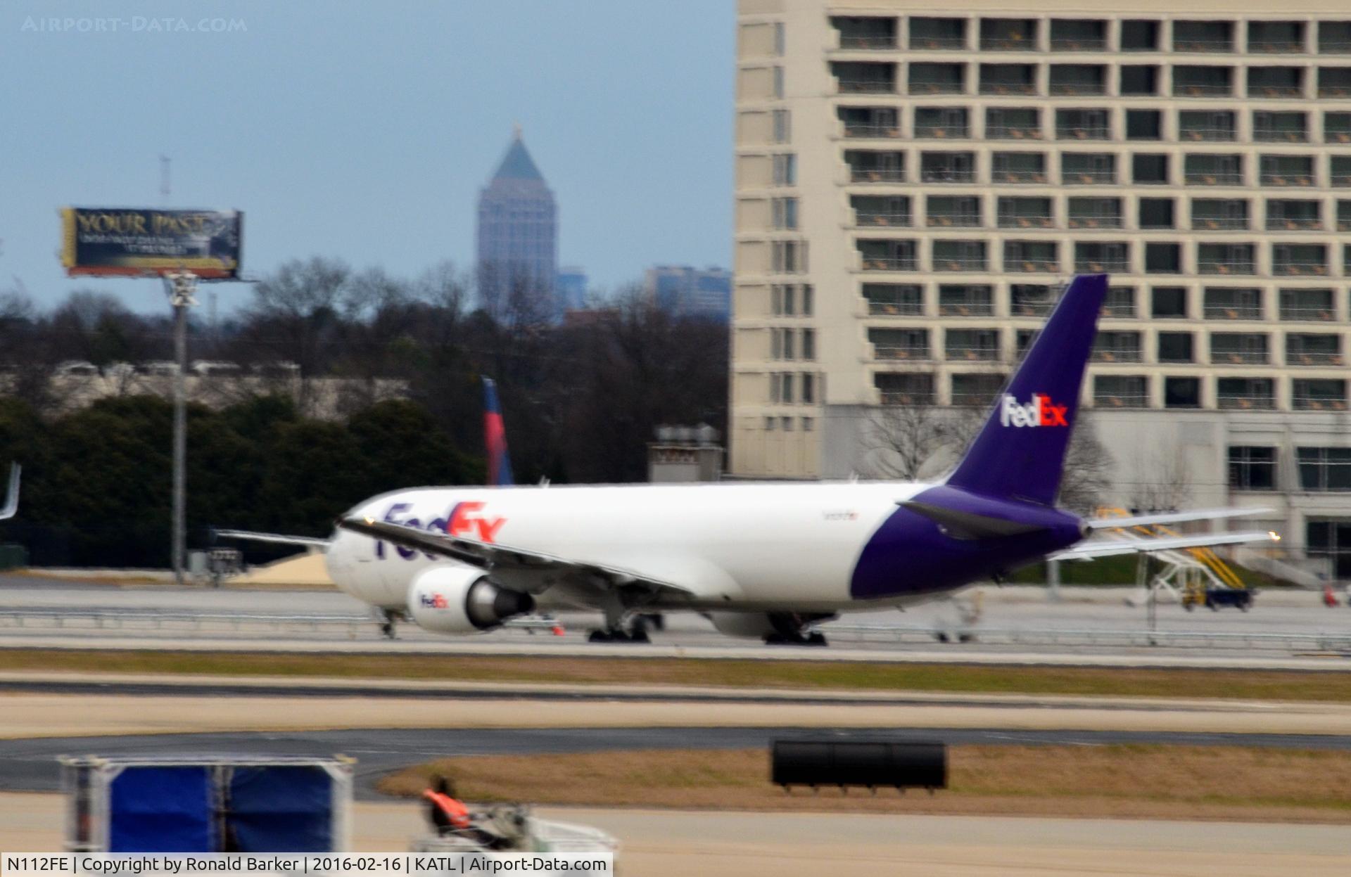 N112FE, 2014 Boeing 767-3S2F C/N 43543, Landing Atlanta