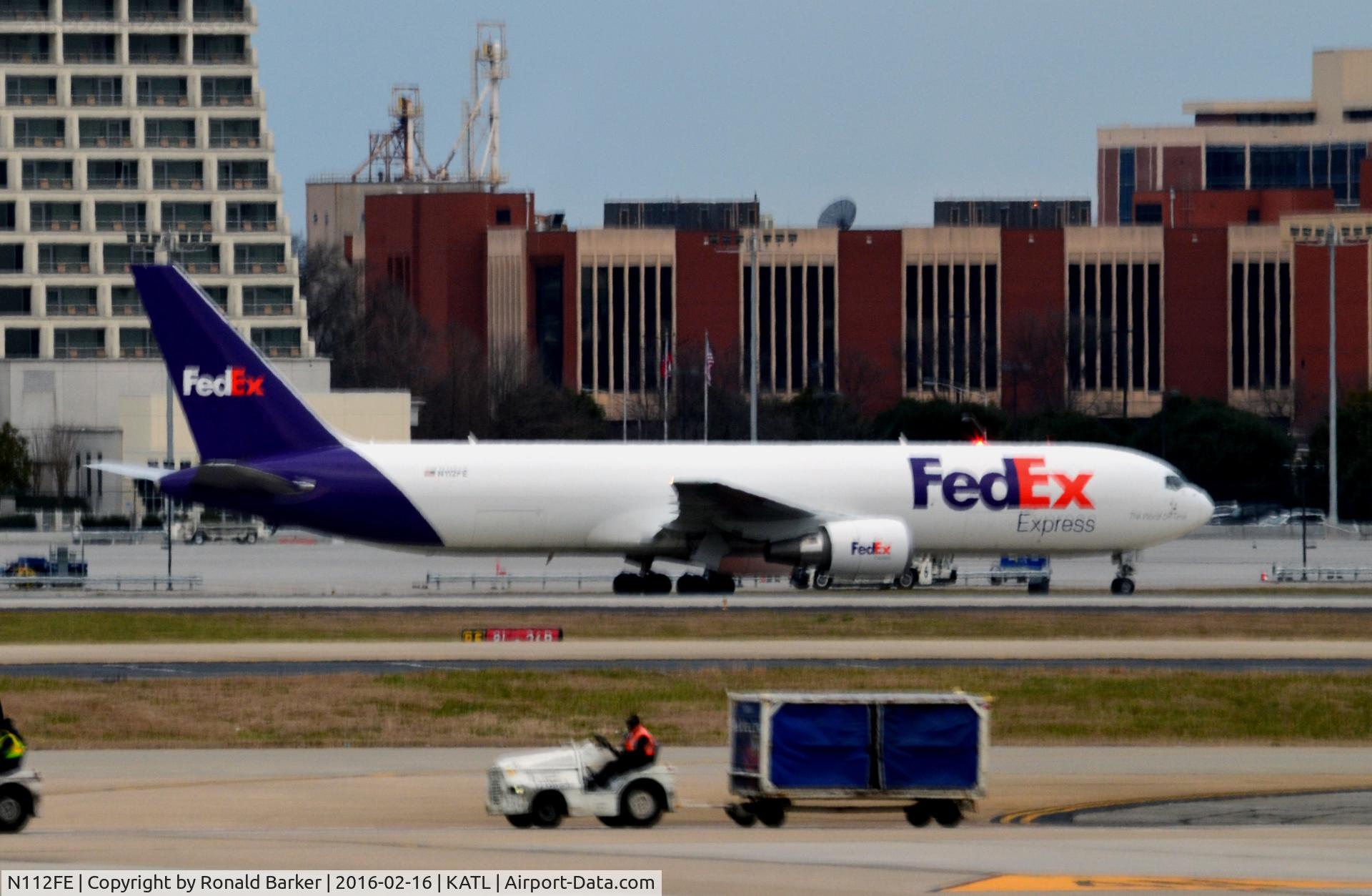 N112FE, 2014 Boeing 767-3S2F C/N 43543, Taxi Atlanta
