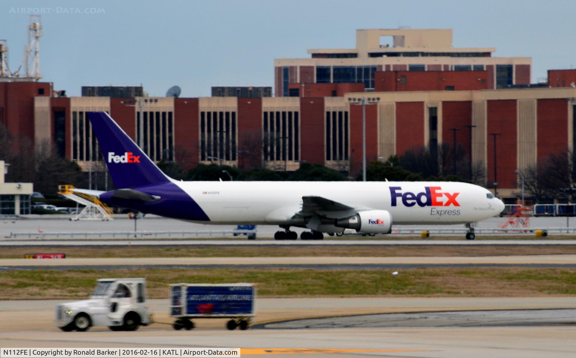 N112FE, 2014 Boeing 767-3S2F C/N 43543, Taxi Atlanta
