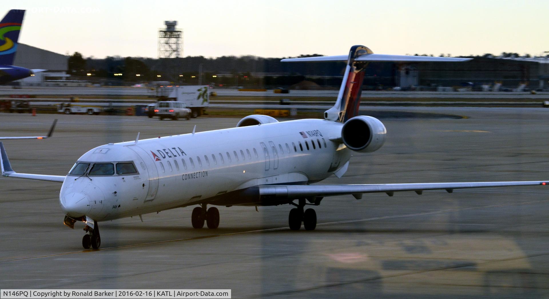 N146PQ, 2007 Bombardier CRJ-900ER (CL-600-2D24) C/N 15146, Taxi Atlanta