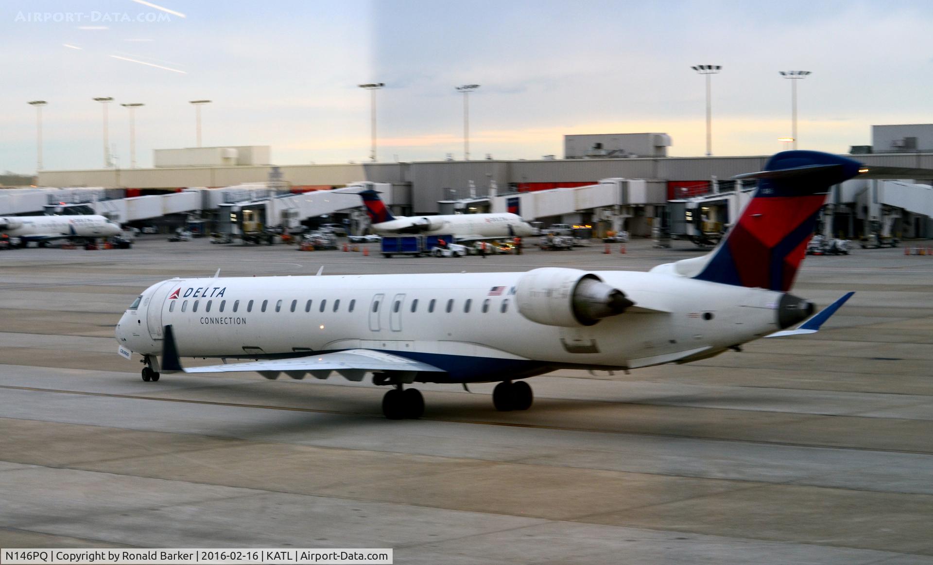 N146PQ, 2007 Bombardier CRJ-900ER (CL-600-2D24) C/N 15146, Taxi Atlanta