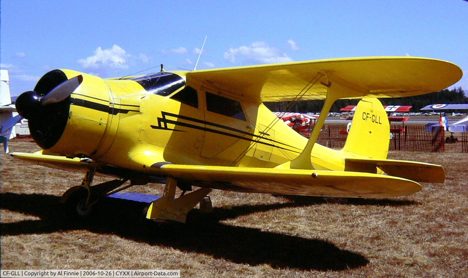 CF-GLL, 1944 Beech D17S Staggerwing C/N 6914, Seen at Abbotsford BC, Canada, early 1970s