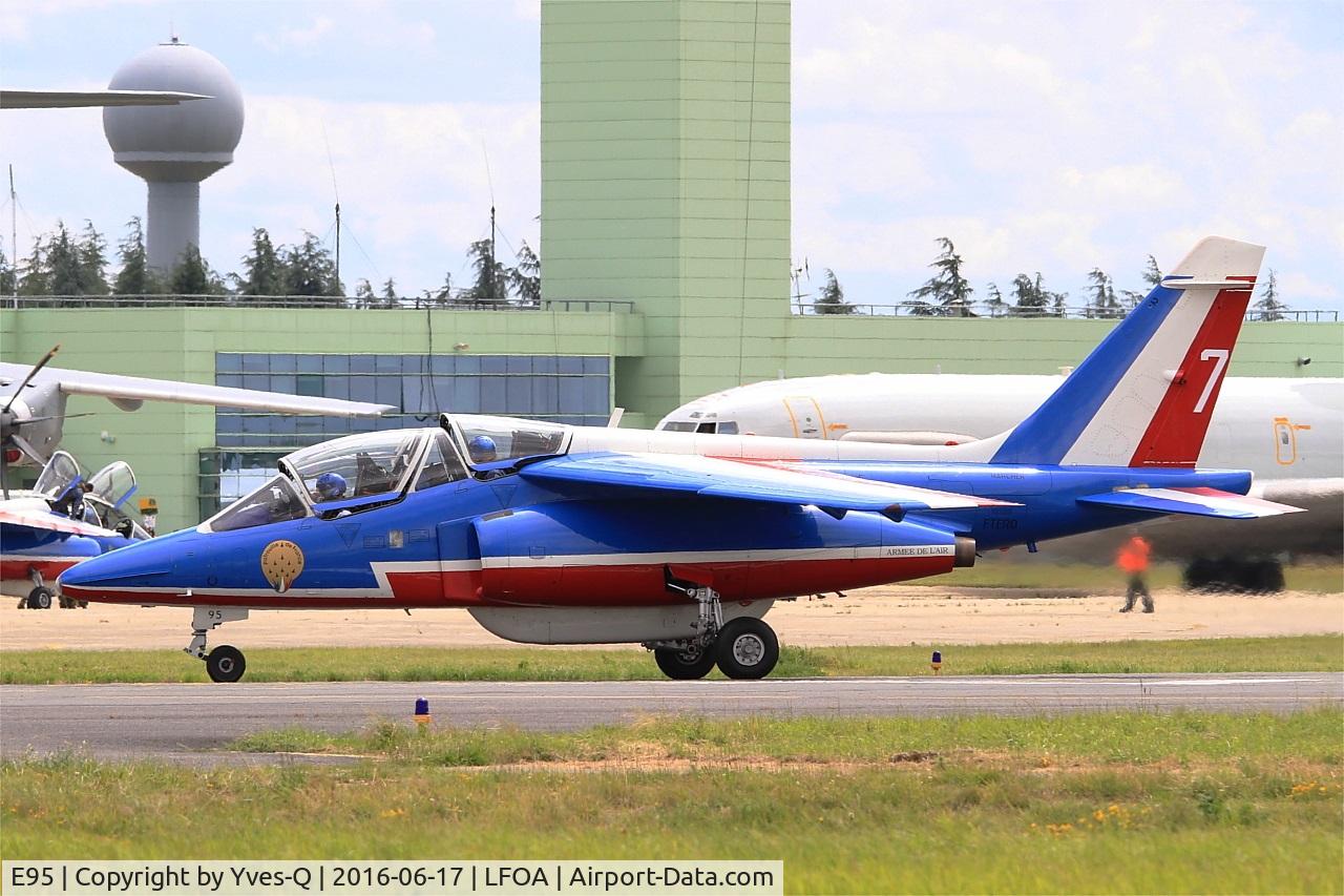 E95, Dassault-Dornier Alpha Jet E C/N E95, Dassault-Dornier Alpha Jet E (F-TERQ), Athos 07 of Patrouille de France 2016, Avord Air Base 702 (LFOA) Open day 2016