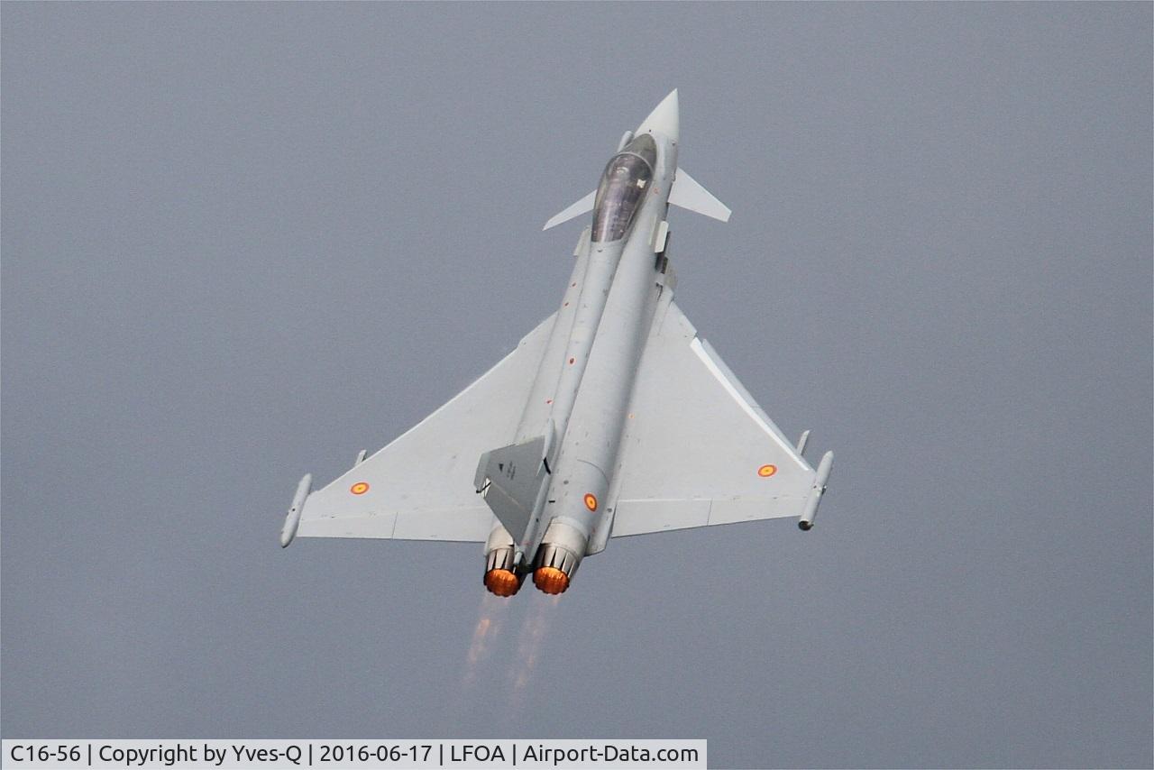 C16-56, Eurofighter EF-2000 Typhoon S C/N SS038, Spanish Air Force Eurofighter EF-2000 Typhoon S, On display, Avord Air Base 702 (LFOA) Open day 2016