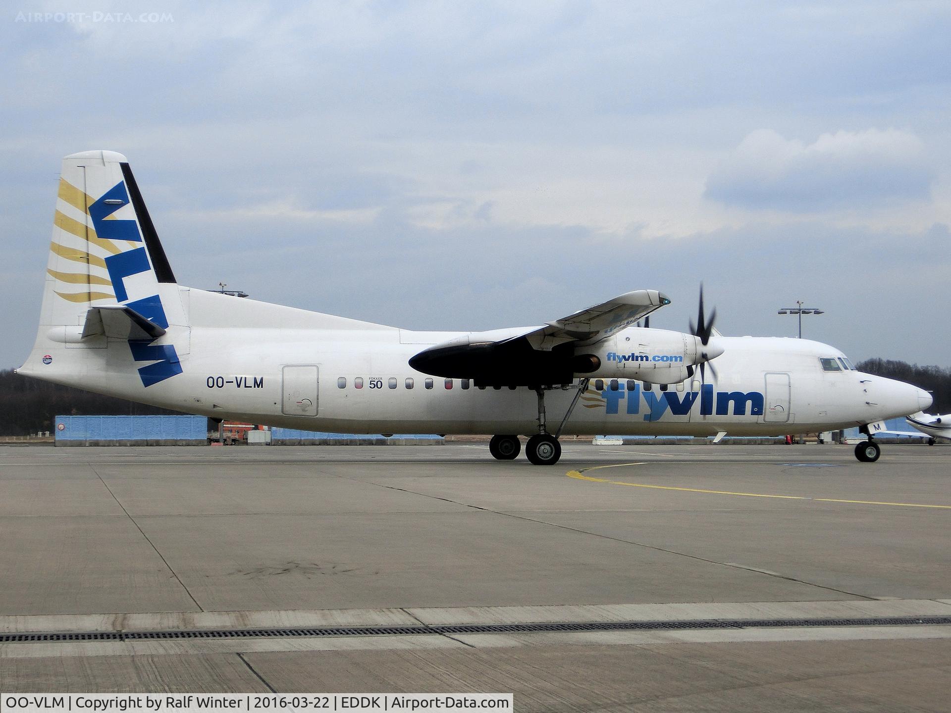 OO-VLM, 1988 Fokker 50 C/N 20135, Fokker 50 - VG VLM VLM Airlines - OO-VLM - 22.03.2016 - CGN