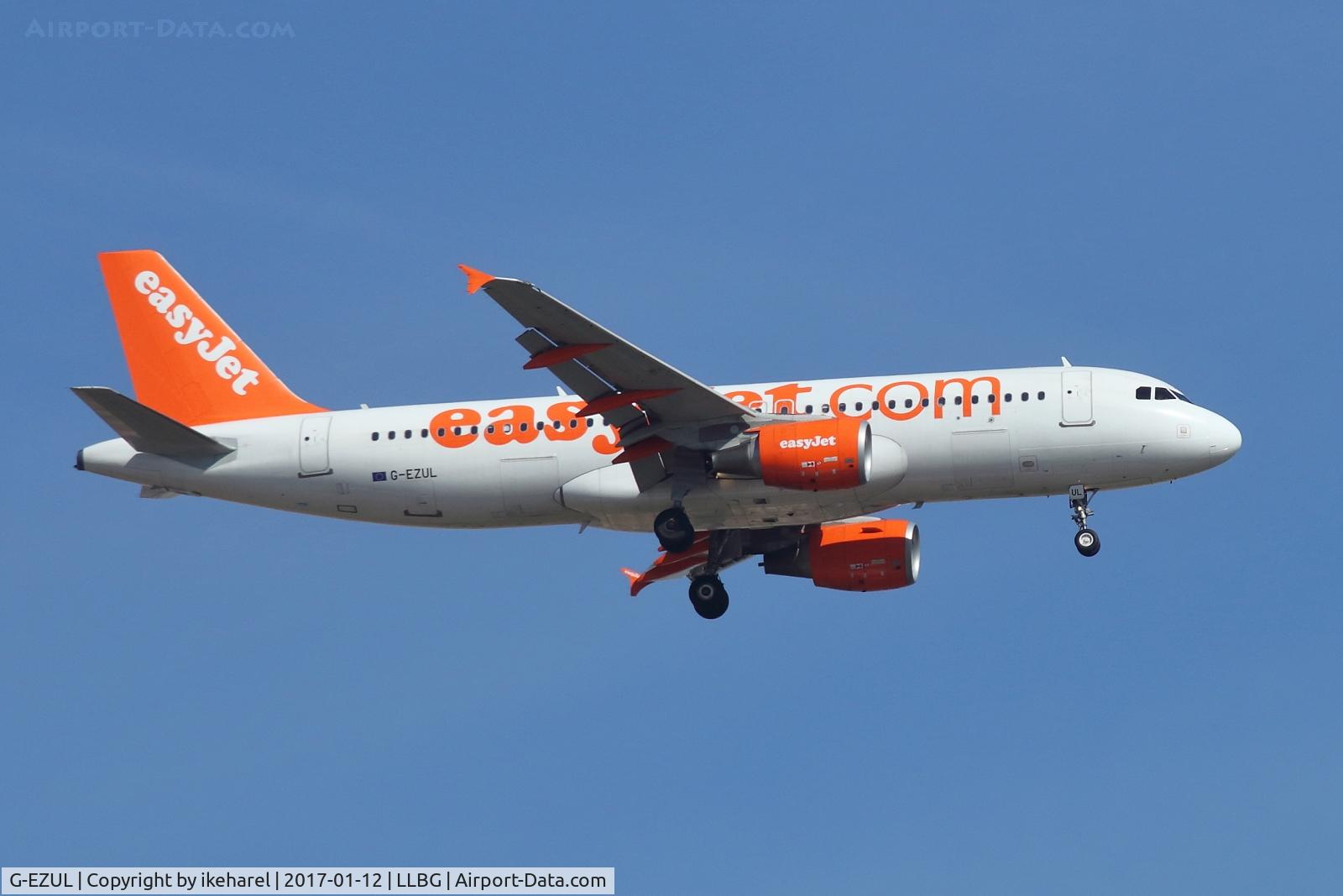 G-EZUL, 2012 Airbus A320-214 C/N 5019, Flight from Milano upon landing on runway 12.