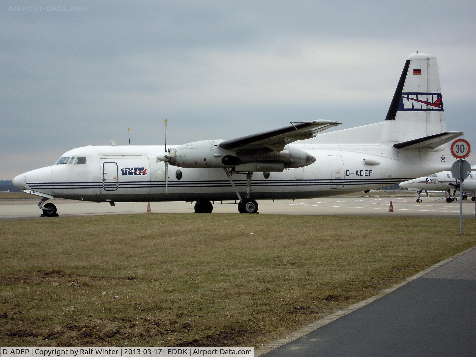 D-ADEP, 1967 Fokker F.27-600 Friendship C/N 10318, Fokker F-27-600 Friendship - WDL Aviation stored 05/2016 in CGN- D-ADEP - 17.03.2013 - CGN