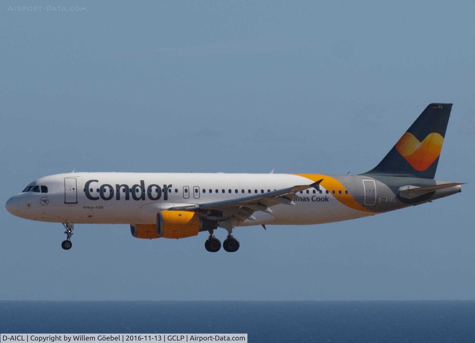 D-AICL, 2001 Airbus A320-212 C/N 1437, Landing op Las Palmas Gran Canaria