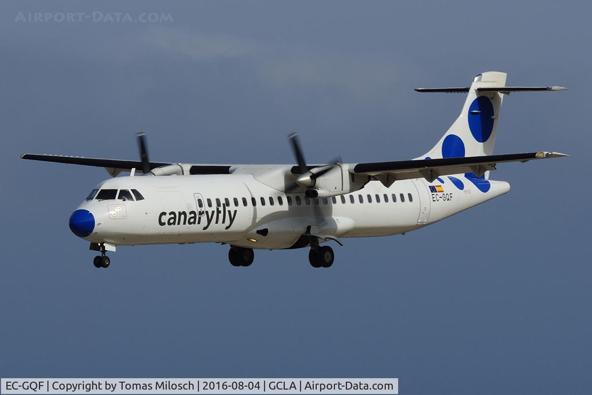 EC-GQF, 1996 ATR 72-202 C/N 489, Flying for Canary Fly since May 2016