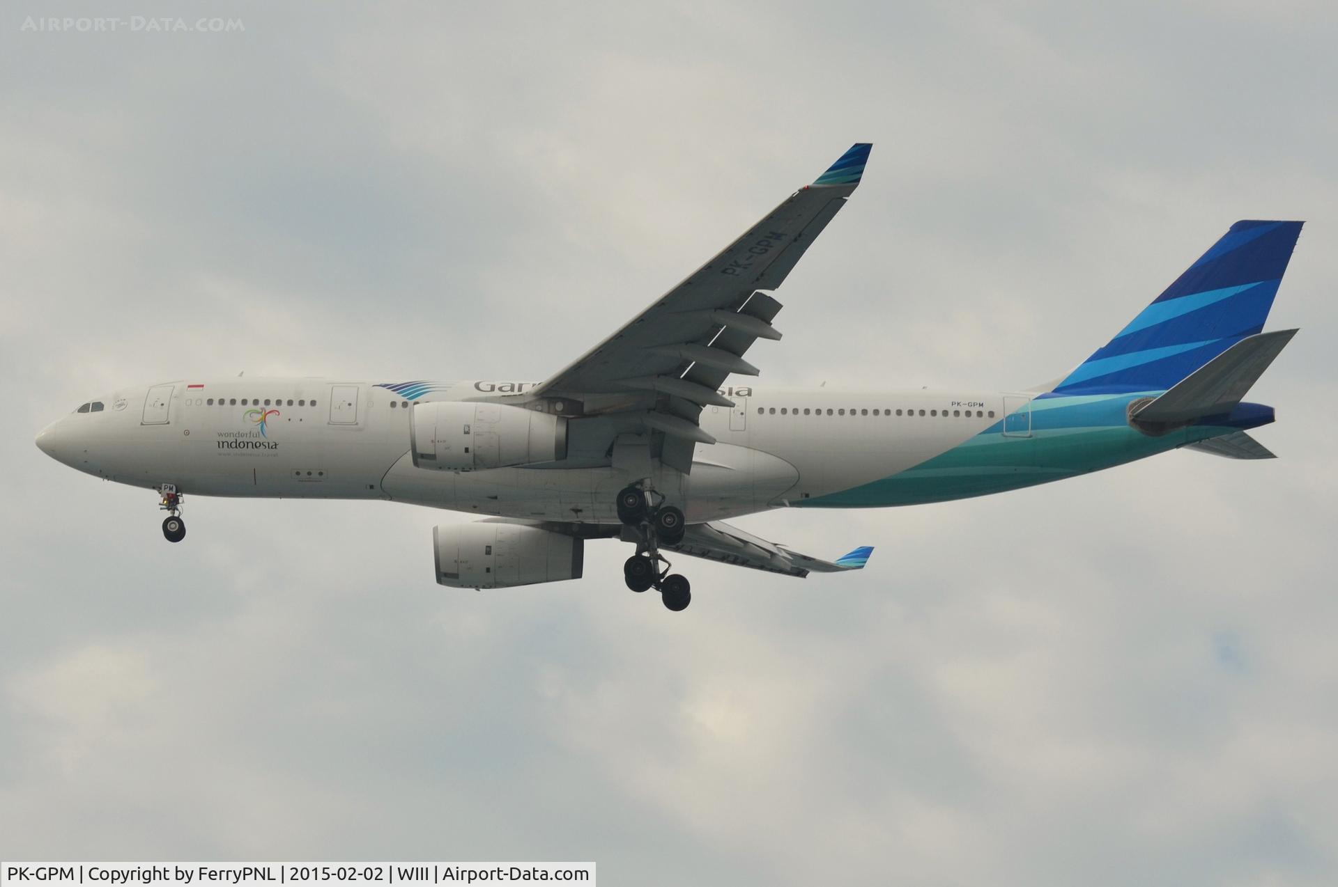 PK-GPM, 2011 Airbus A330-243 C/N 1214, Garuda A332 landing at CGK