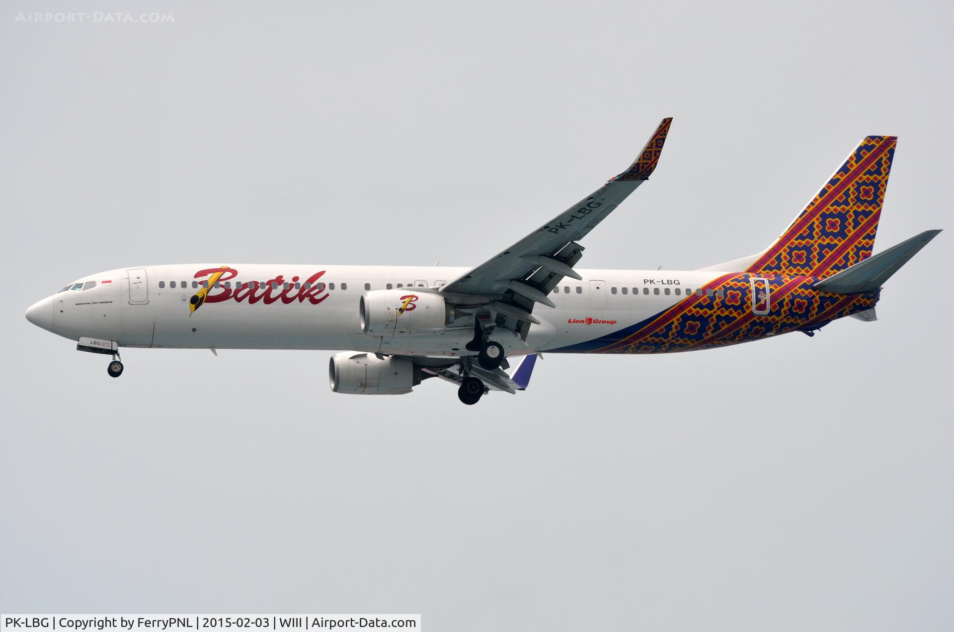PK-LBG, 2013 Boeing 737-9GP/ER C/N 38688, Batik Air B739 arriving in CGK