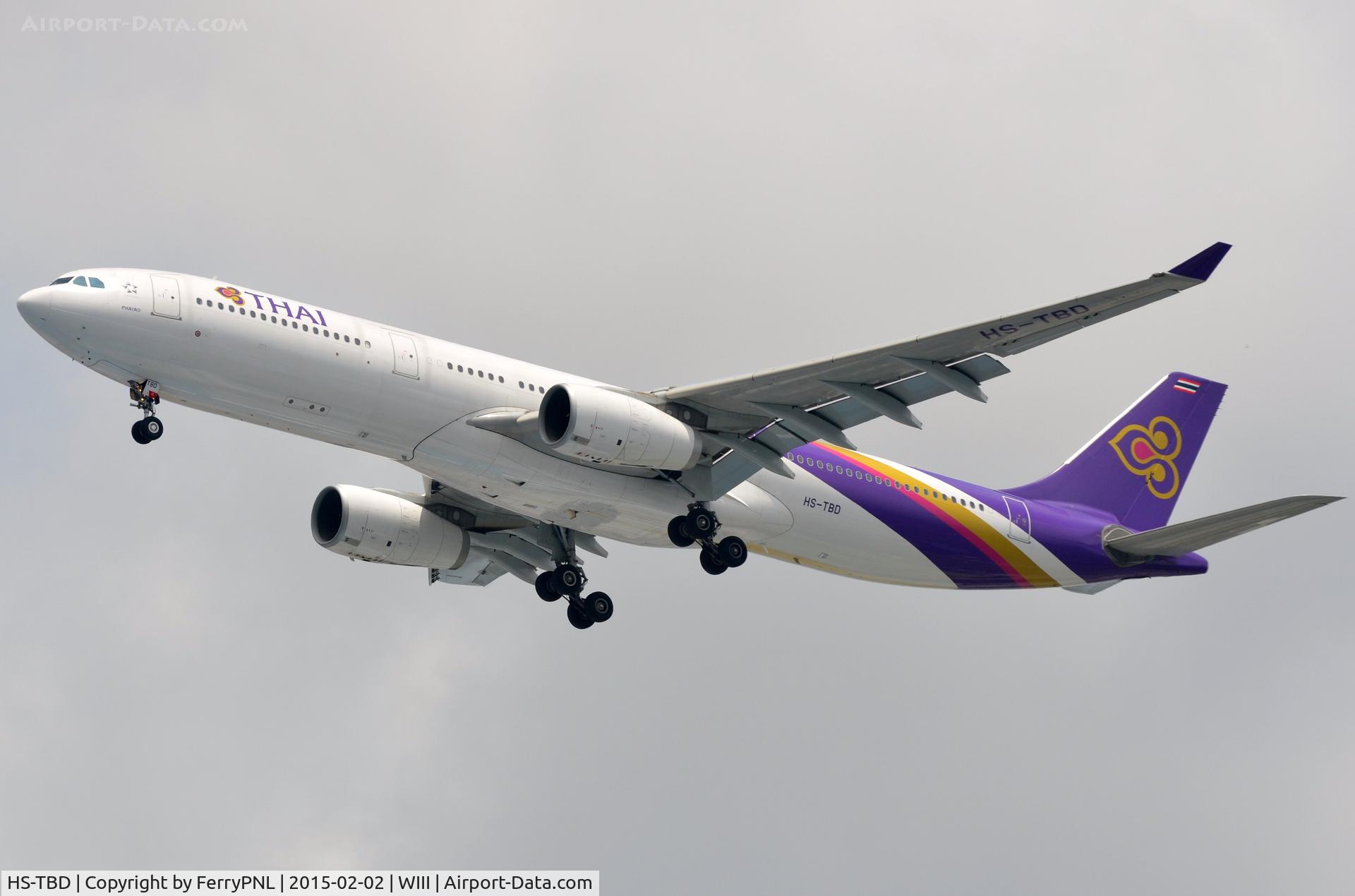 HS-TBD, 2012 Airbus A330-343 C/N 1338, Thai A333 landing