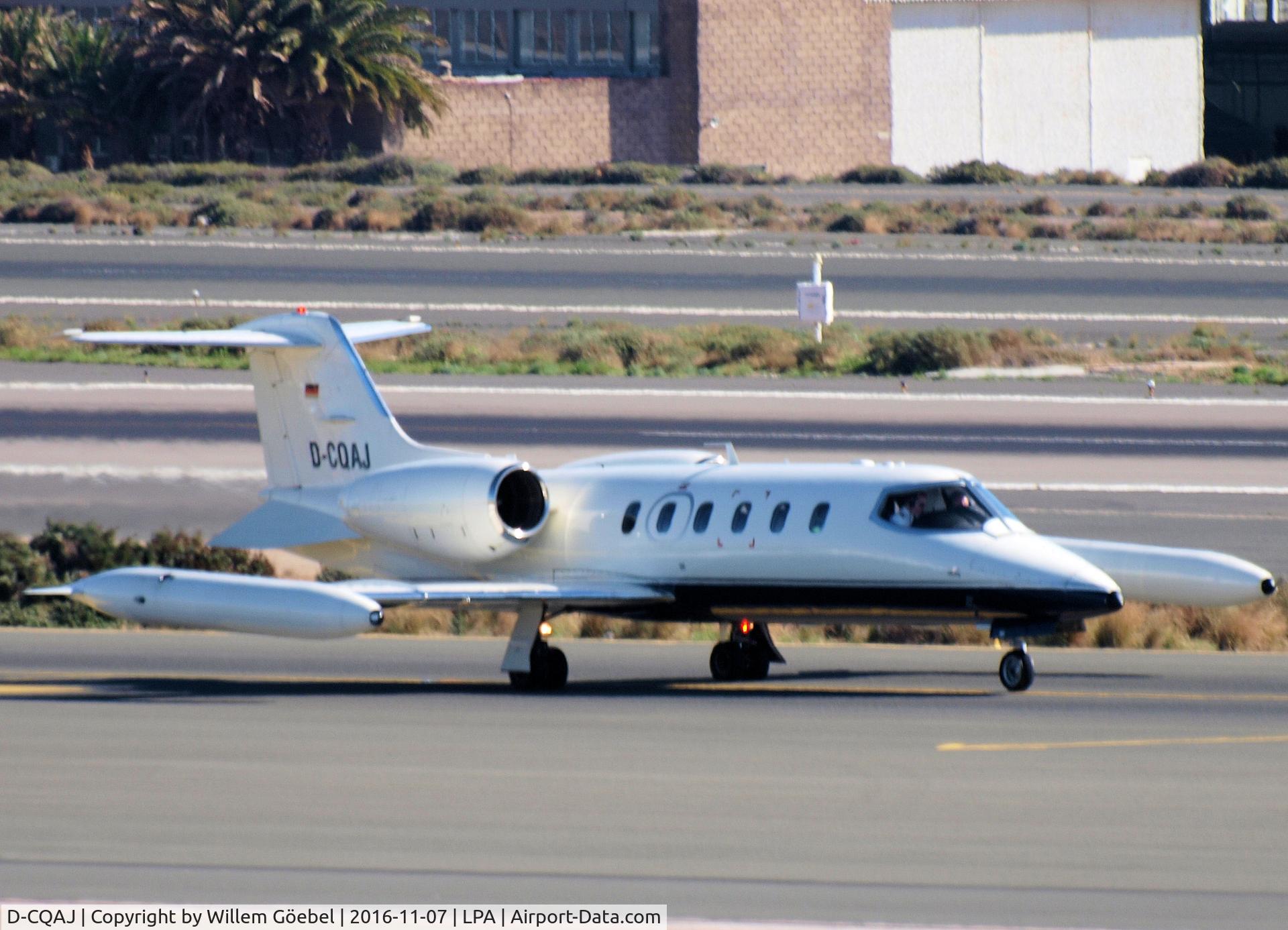 D-CQAJ, 1981 Gates Learjet 35A C/N 35A-421, Taxi to the runway LPA