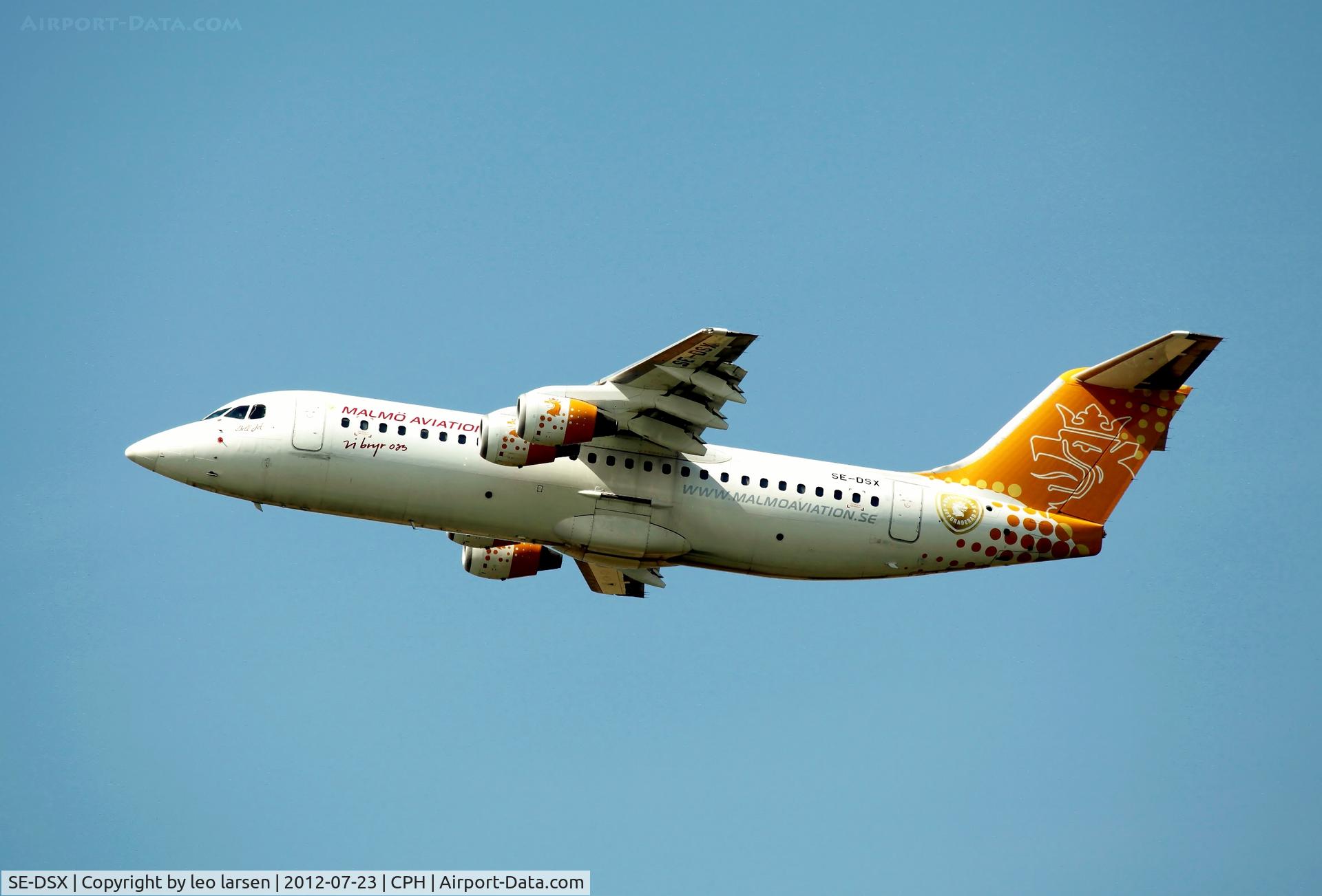 SE-DSX, 1994 British Aerospace Avro 146-RJ100 C/N E3255, Copenhagen 23.7.2012