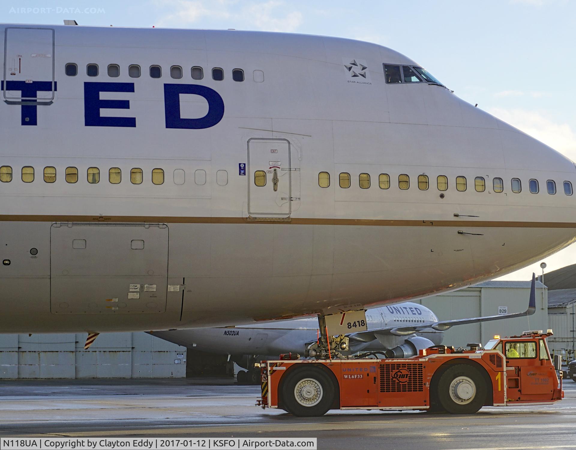 N118UA, 1999 Boeing 747-422 C/N 28811, SFO 2017