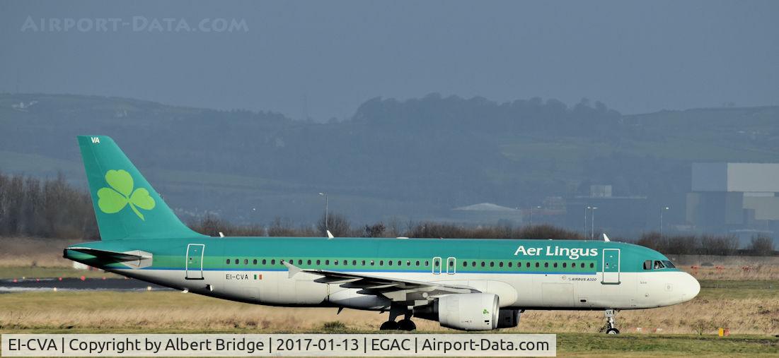 EI-CVA, 2000 Airbus A320-214 C/N 1242, Belfast City.  Aer Lingus EI-CVA arriving from Heathrow.