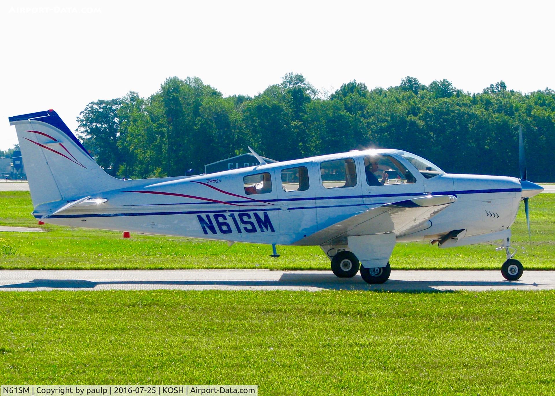 N61SM, 1970 Beech A36 Bonanza 36 C/N E-199, At Oshkosh.