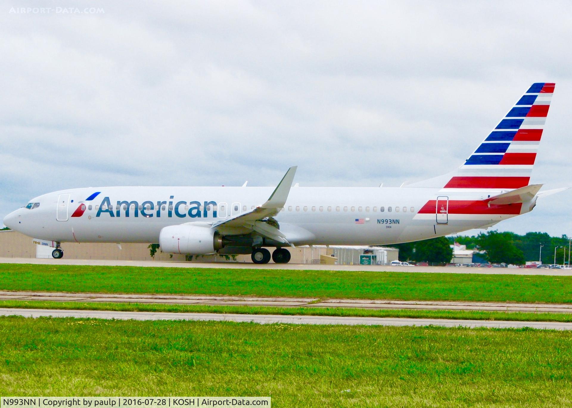 N993NN, 2016 Boeing 737-823 C/N 33340, At Oshkosh.