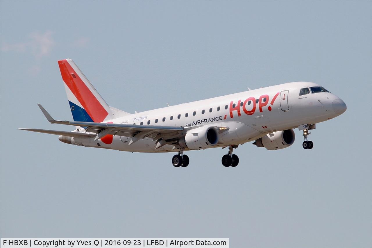 F-HBXB, 2008 Embraer 170LR (ERJ-170-100LR) C/N 17000250, Embraer ERJ-170ST, Short approach rwy 05, Bordeaux Mérignac airport (LFBD-BOD)