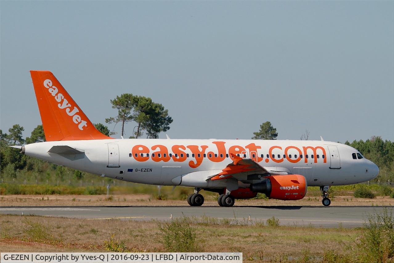 G-EZEN, 2004 Airbus A319-111 C/N 2245, Airbus A319-111, Lining up rwy 05, Bordeaux Mérignac airport (LFBD-BOD)