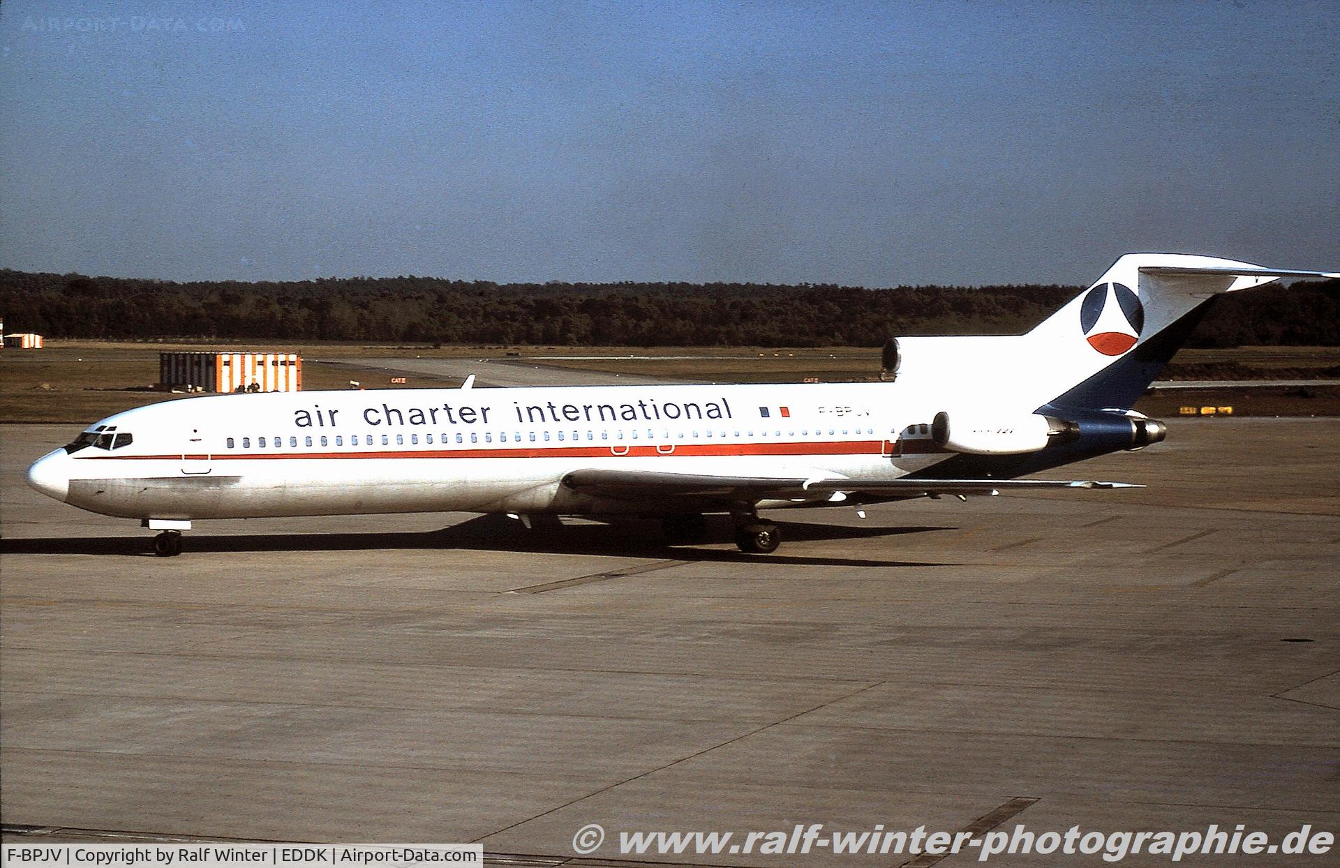 F-BPJV, 1968 Boeing 727-214 C/N 19684, Boeing 727-214 - Air Charter International - F-BPJV - 1980 - CGN - From a slide