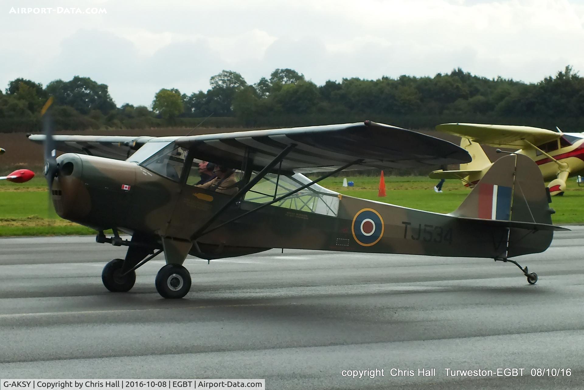 G-AKSY, 1944 Taylorcraft J Auster 5 C/N 1567, at Turweston