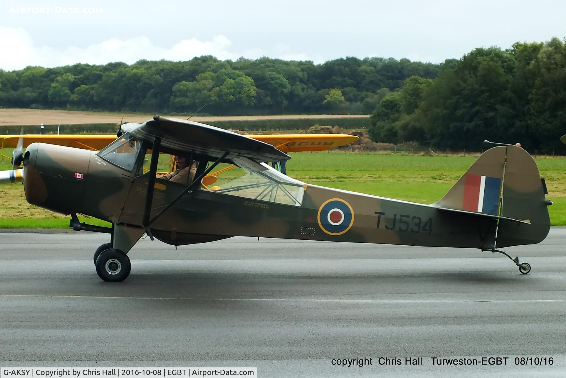 G-AKSY, 1944 Taylorcraft J Auster 5 C/N 1567, at Turweston