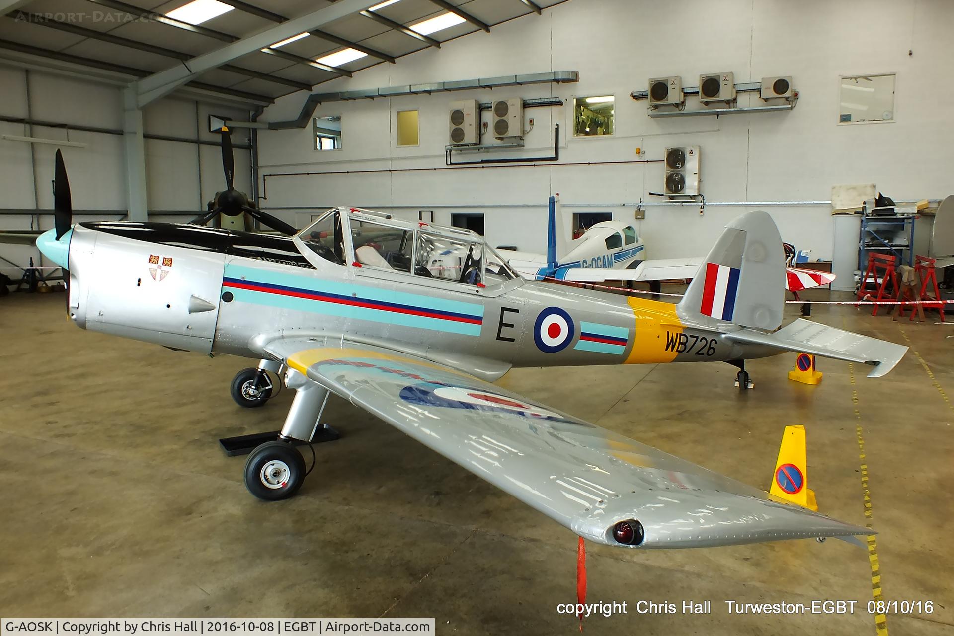 G-AOSK, 1950 De Havilland DHC-1 Chipmunk 22A C/N C1/0178, at Turweston