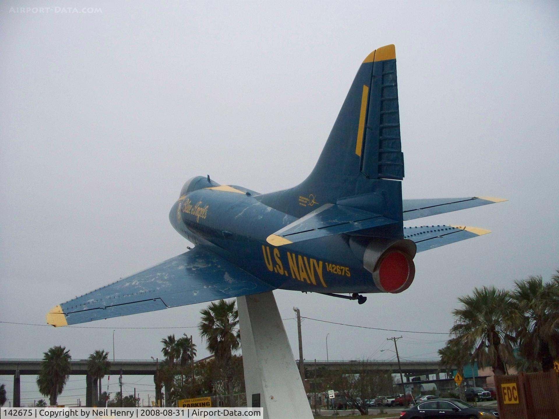 142675, Douglas A-4B Skyhawk C/N 11737, 'Gate Guardian' at USS Lexington (aircraft carrier museum) Corpus Christi, TX.   Photo take Feb 2009