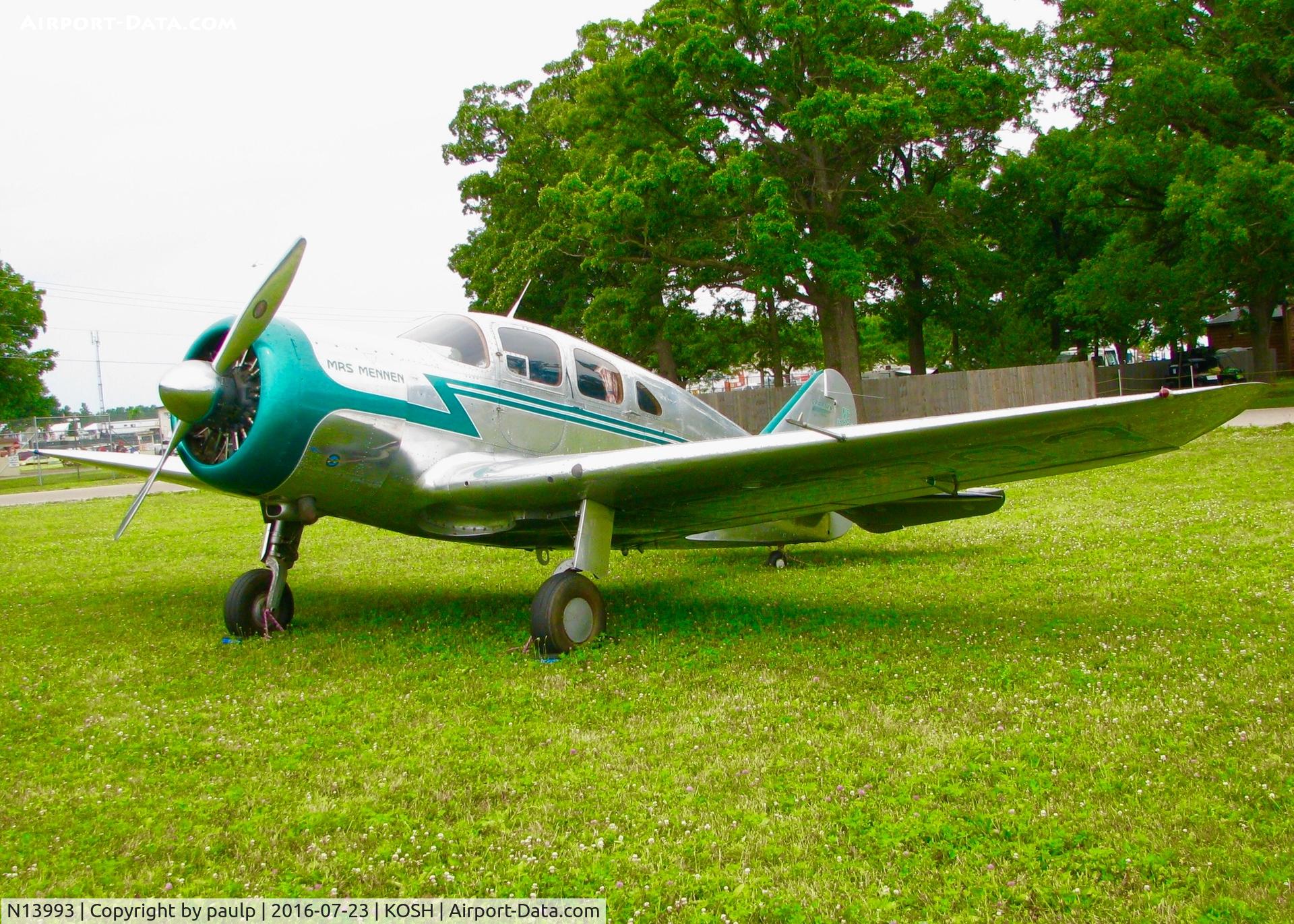 N13993, 1937 Spartan 7W Executive C/N 2, At Oshkosh.