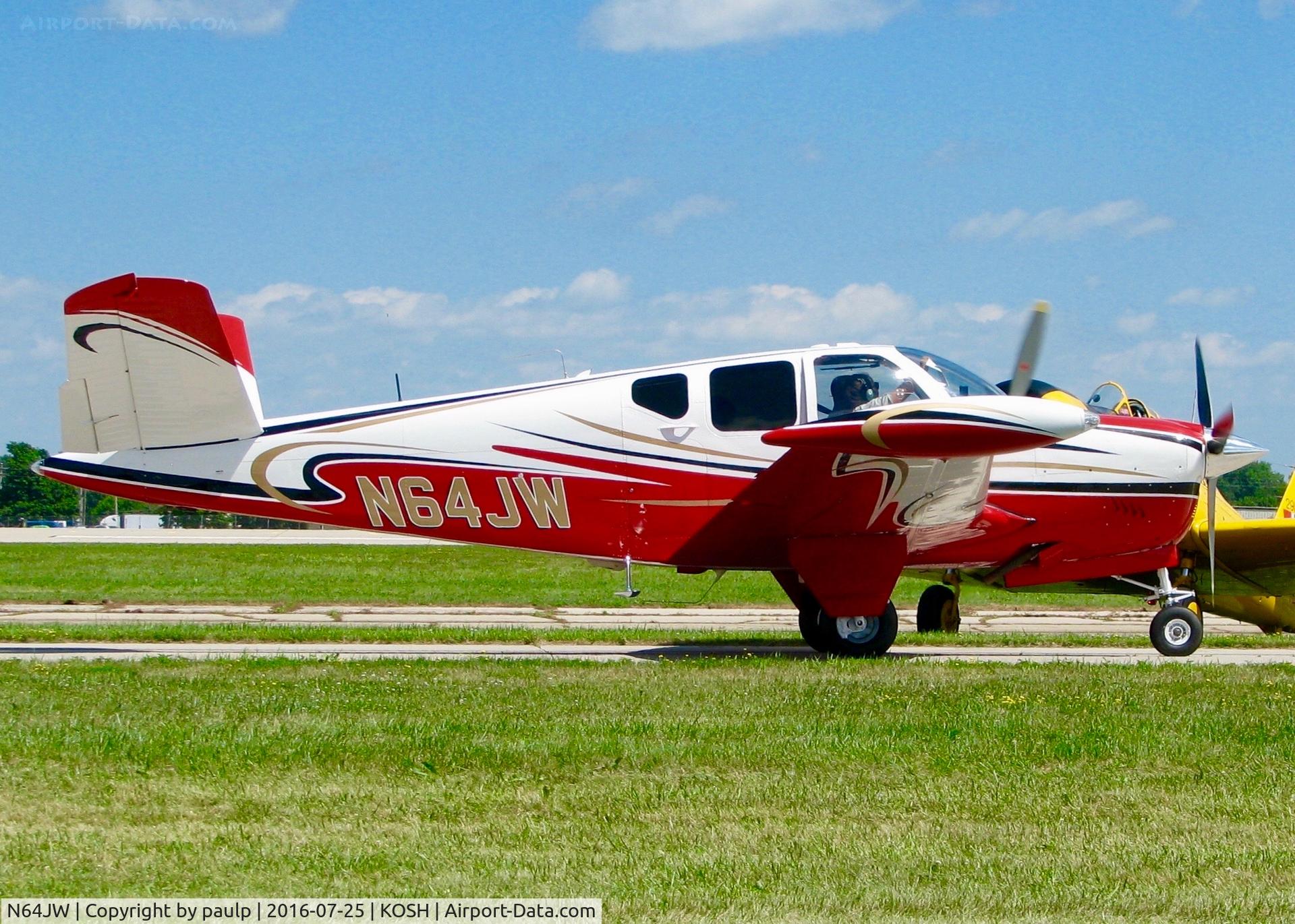 N64JW, 1957 Beech H35 Bonanza C/N D-5014, At Oshkosh.