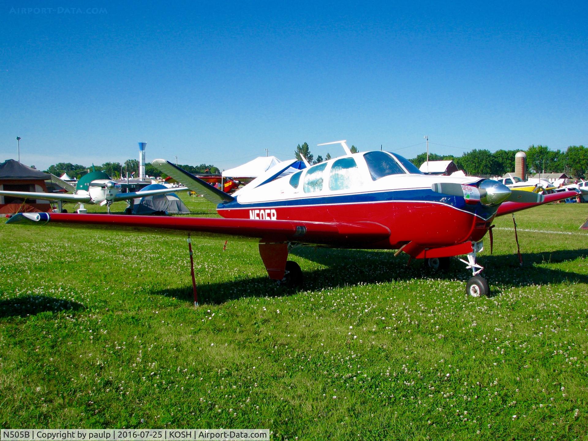 N505B, 1948 Beech A35 Bonanza C/N D-1528, At Oshkosh.