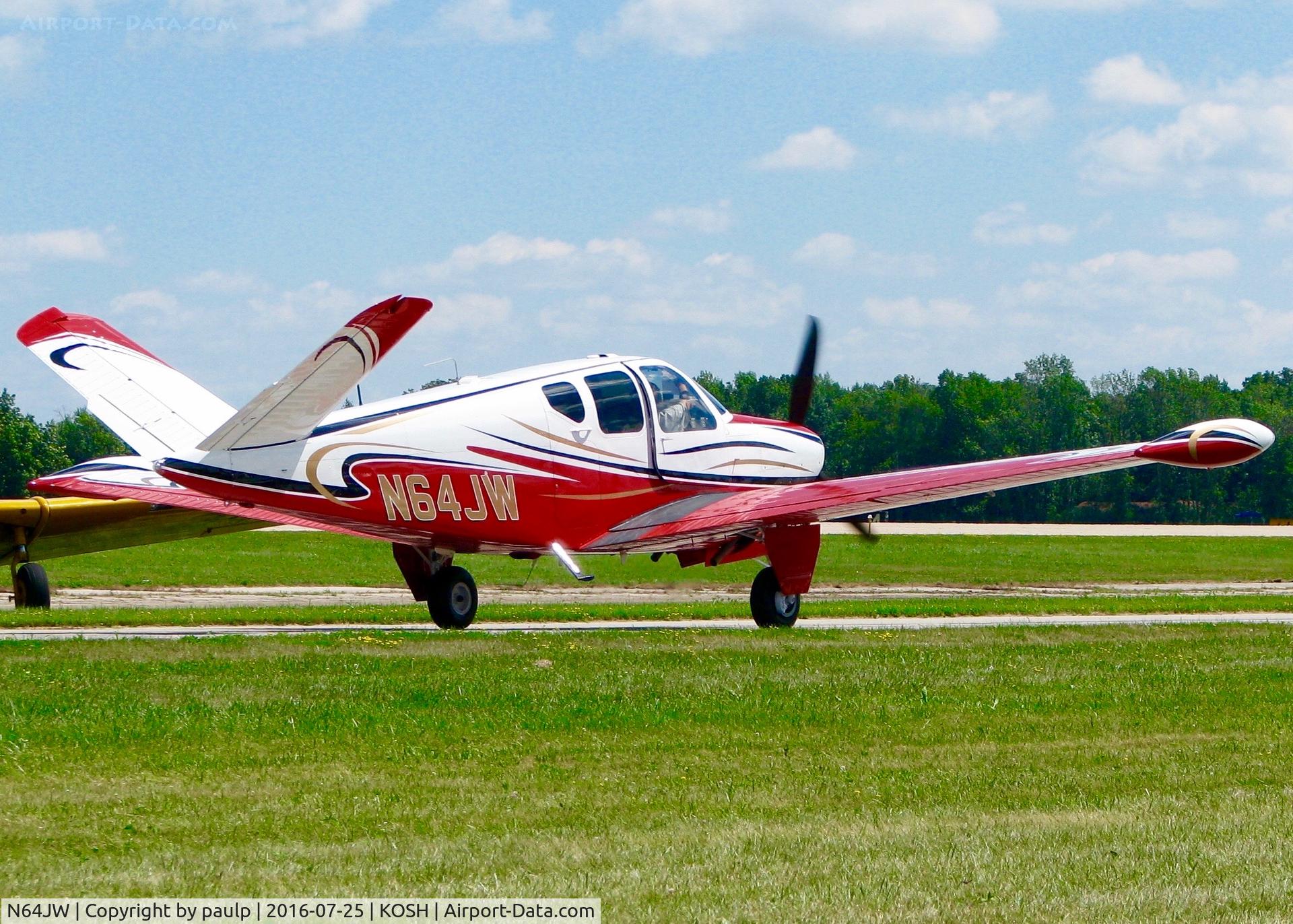 N64JW, 1957 Beech H35 Bonanza C/N D-5014, At Oshkosh.