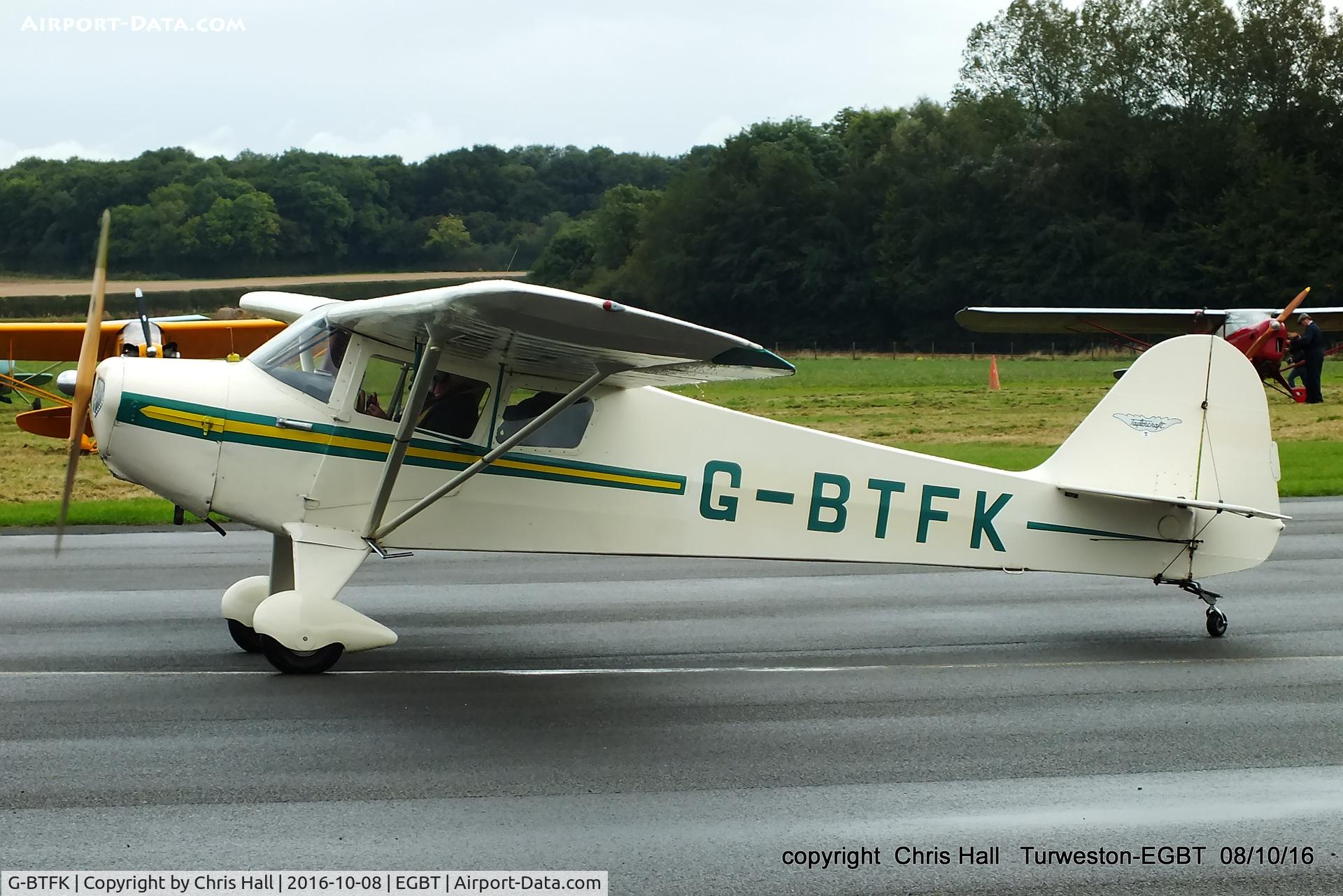 G-BTFK, 1947 Taylorcraft BC-12D Twosome C/N 10540, at Turweston