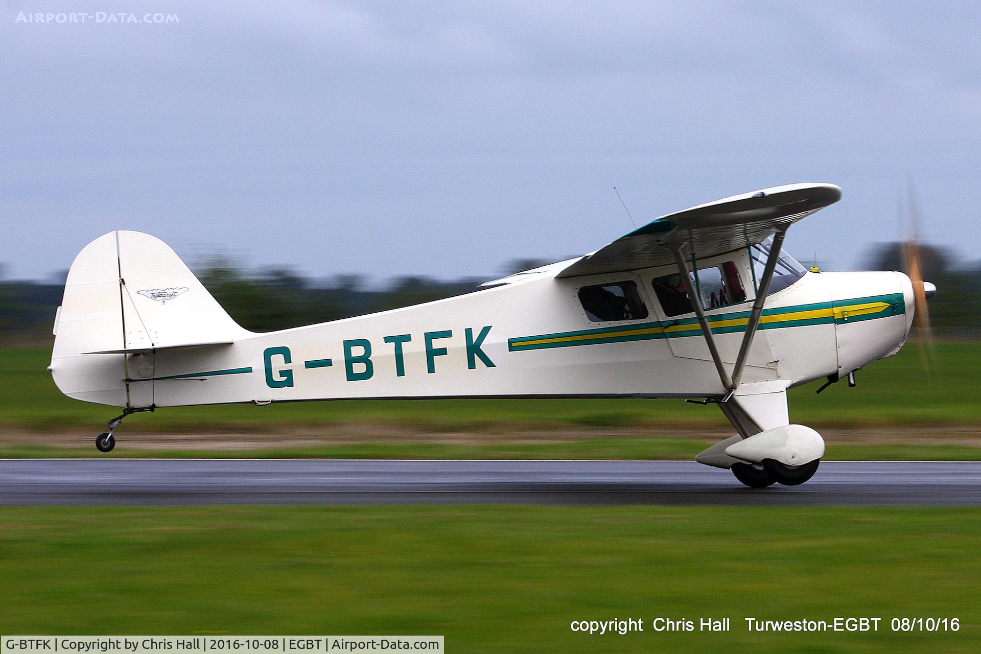 G-BTFK, 1947 Taylorcraft BC-12D Twosome C/N 10540, at Turweston