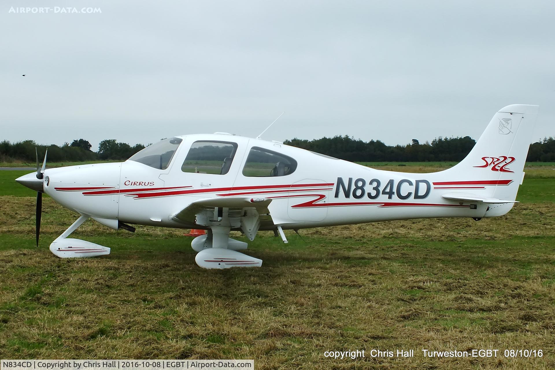 N834CD, 2002 Cirrus SR22 C/N 0168, at Turweston