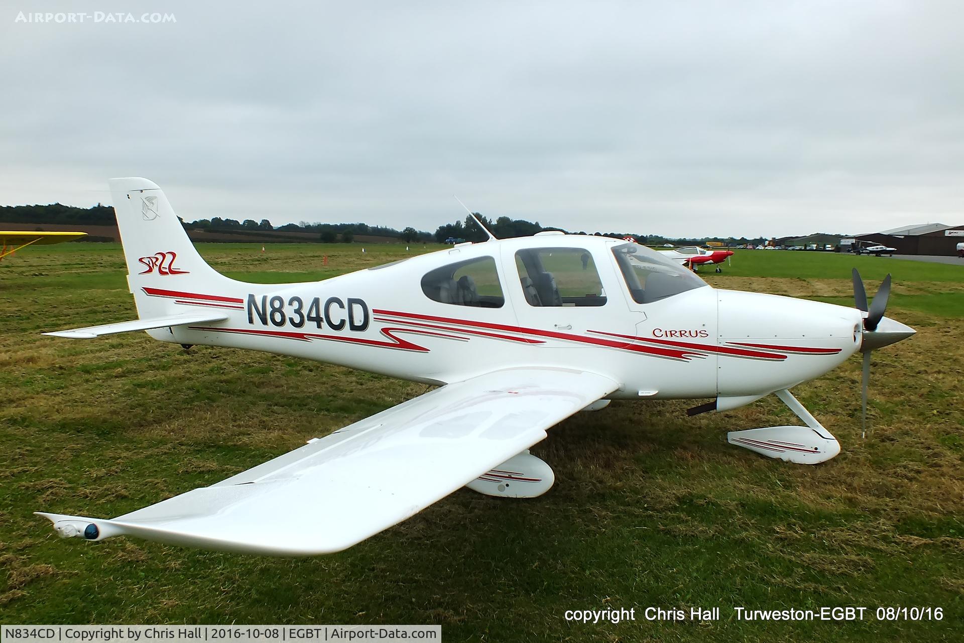 N834CD, 2002 Cirrus SR22 C/N 0168, at Turweston